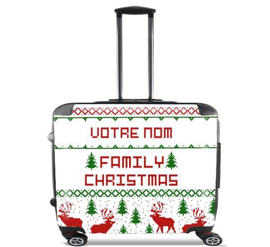  Esprit de Noel avec nom personnalisable for Wheeled bag cabin luggage suitcase trolley 17" laptop