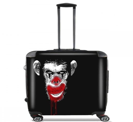  Evil Monkey Clown for Wheeled bag cabin luggage suitcase trolley 17" laptop