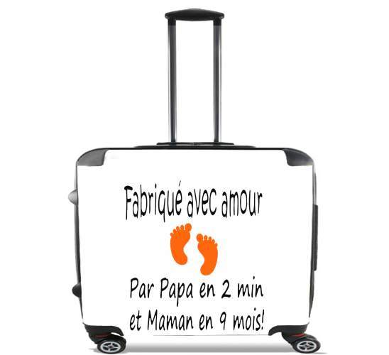  Fabriquer avec amour Papa en 2 min et maman en 9 mois for Wheeled bag cabin luggage suitcase trolley 17" laptop