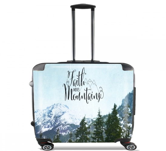 Wheeled bag cabin luggage suitcase trolley 17" laptop for Faith Moves Mountains