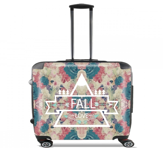 FALL LOVE for Wheeled bag cabin luggage suitcase trolley 17" laptop
