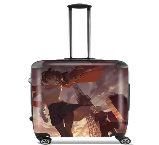  Fate Stay Night Tosaka Rin for Wheeled bag cabin luggage suitcase trolley 17" laptop