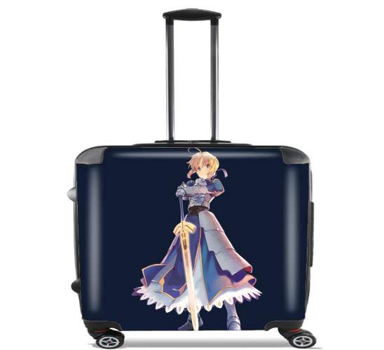  Fate Zero Fate stay Night Saber King Of Knights for Wheeled bag cabin luggage suitcase trolley 17" laptop