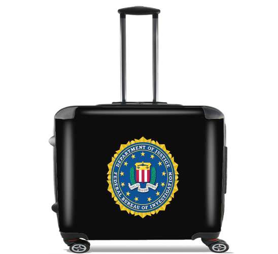  FBI Federal Bureau Of Investigation for Wheeled bag cabin luggage suitcase trolley 17" laptop