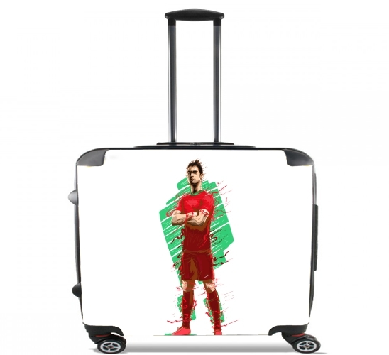  Football Legends: Cristiano Ronaldo - Portugal for Wheeled bag cabin luggage suitcase trolley 17" laptop