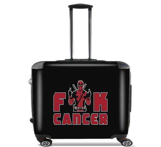  Fuck Cancer With Deadpool for Wheeled bag cabin luggage suitcase trolley 17" laptop