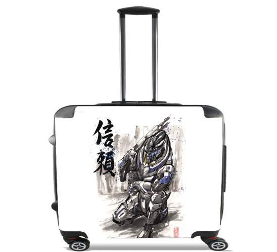  Garrus Vakarian Mass Effect Art for Wheeled bag cabin luggage suitcase trolley 17" laptop