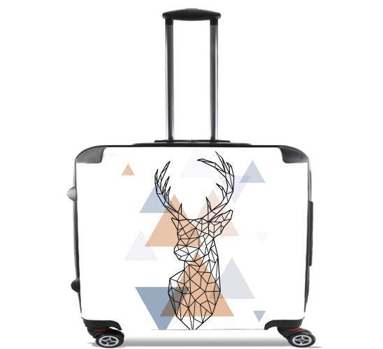  Geometric head of the deer for Wheeled bag cabin luggage suitcase trolley 17" laptop