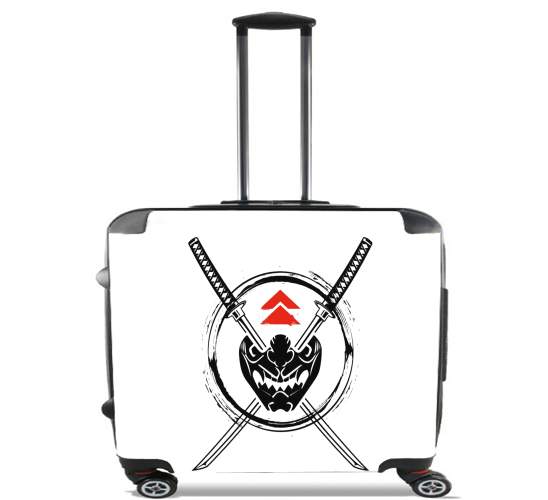  ghost of tsushima art sword for Wheeled bag cabin luggage suitcase trolley 17" laptop