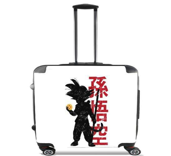  Goku silouette for Wheeled bag cabin luggage suitcase trolley 17" laptop