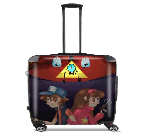  Gravity Falls Monster bill cipher Wheel for Wheeled bag cabin luggage suitcase trolley 17" laptop