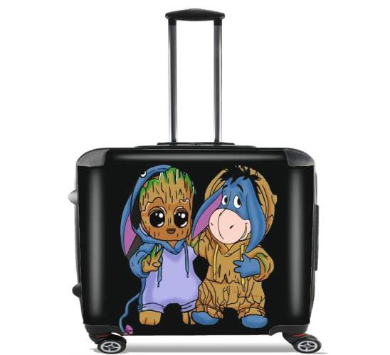  Groot x eeyore for Wheeled bag cabin luggage suitcase trolley 17" laptop