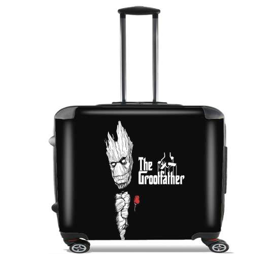  GrootFather is Groot x GodFather for Wheeled bag cabin luggage suitcase trolley 17" laptop