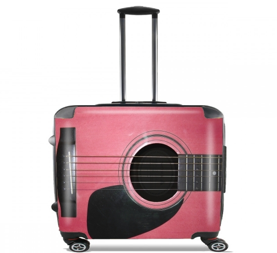  Pink Guitar for Wheeled bag cabin luggage suitcase trolley 17" laptop