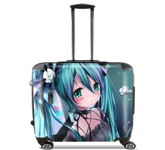  Hatsune Miku Sadness for Wheeled bag cabin luggage suitcase trolley 17" laptop