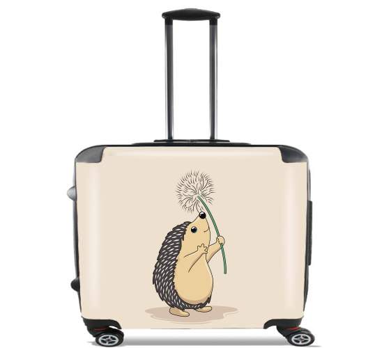  Hedgehog play dandelion for Wheeled bag cabin luggage suitcase trolley 17" laptop