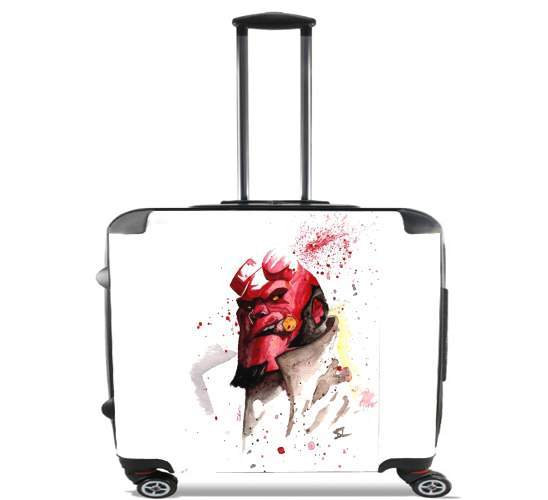  Hellboy Watercolor Art for Wheeled bag cabin luggage suitcase trolley 17" laptop