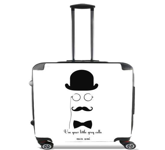  Hercules Poirot Quotes for Wheeled bag cabin luggage suitcase trolley 17" laptop
