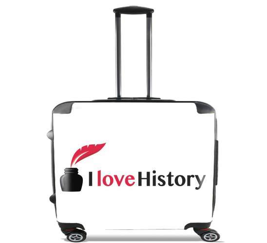  I love History for Wheeled bag cabin luggage suitcase trolley 17" laptop