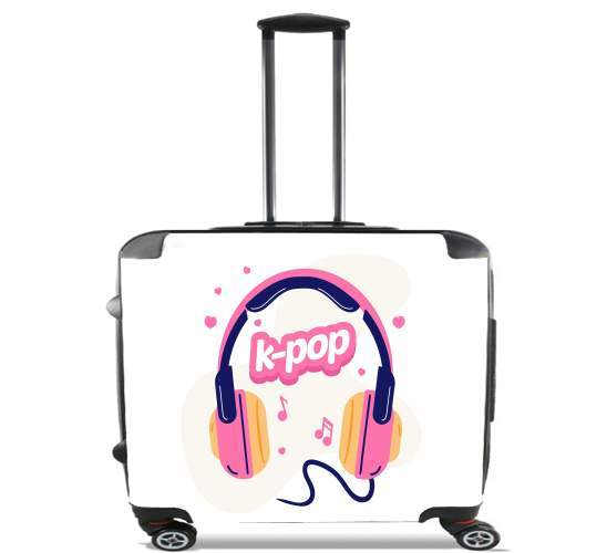  I Love Kpop Headphone for Wheeled bag cabin luggage suitcase trolley 17" laptop