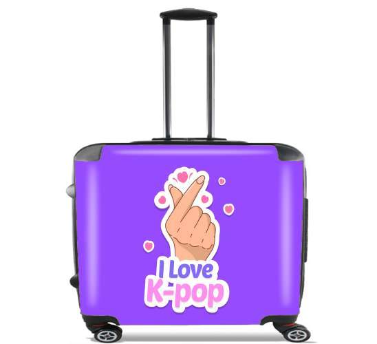  I love kpop for Wheeled bag cabin luggage suitcase trolley 17" laptop