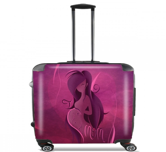  I Love Mom for Wheeled bag cabin luggage suitcase trolley 17" laptop