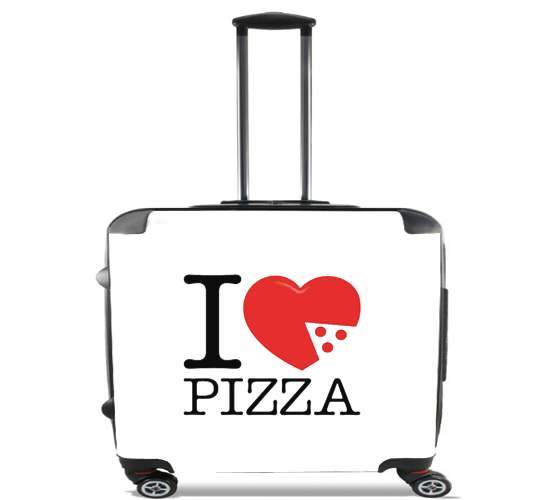  I love Pizza for Wheeled bag cabin luggage suitcase trolley 17" laptop