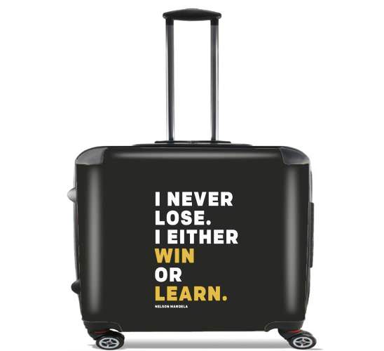  i never lose either i win or i learn Nelson Mandela for Wheeled bag cabin luggage suitcase trolley 17" laptop
