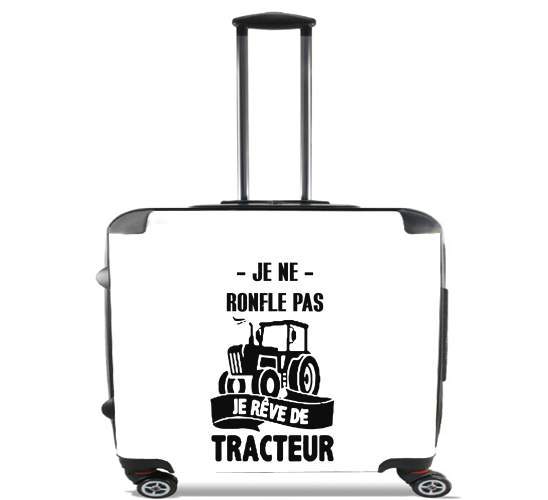  Je ne ronfle pas je reve de tracteur for Wheeled bag cabin luggage suitcase trolley 17" laptop