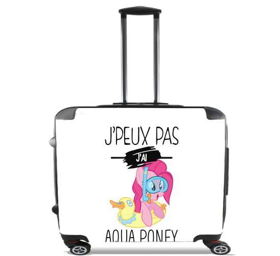  Je peux pas jai aqua poney girly for Wheeled bag cabin luggage suitcase trolley 17" laptop