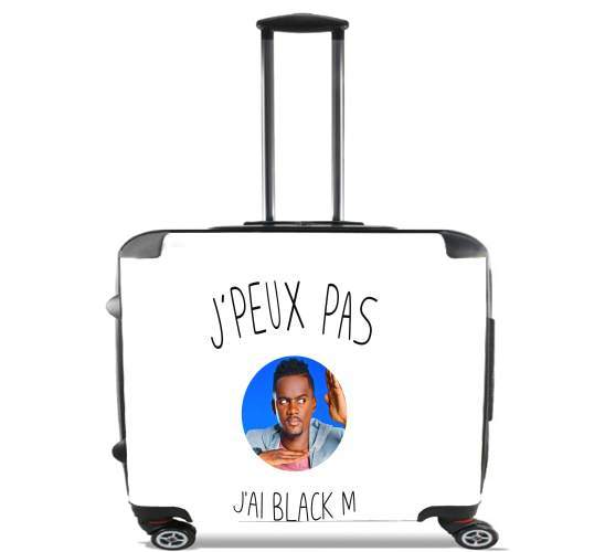  Je peux pas jai Black M for Wheeled bag cabin luggage suitcase trolley 17" laptop