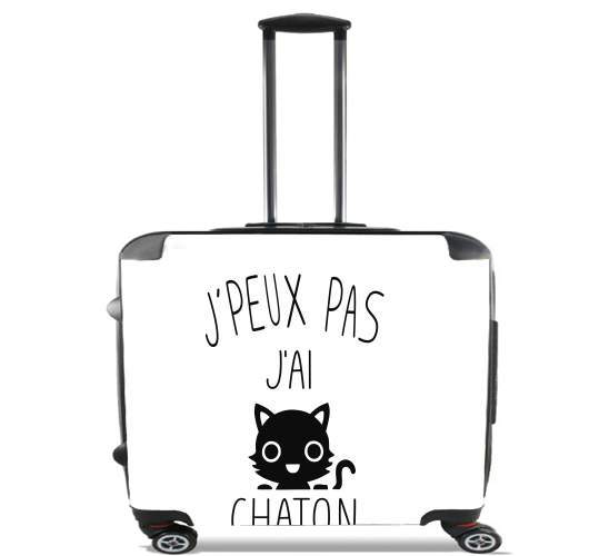  Je peux pas jai chaton for Wheeled bag cabin luggage suitcase trolley 17" laptop