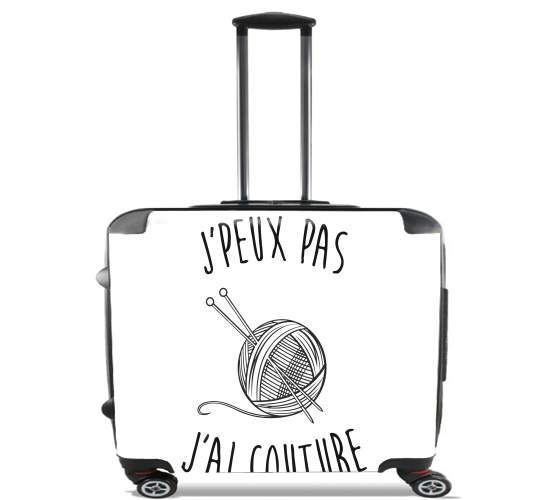  Je peux pas jai couture for Wheeled bag cabin luggage suitcase trolley 17" laptop
