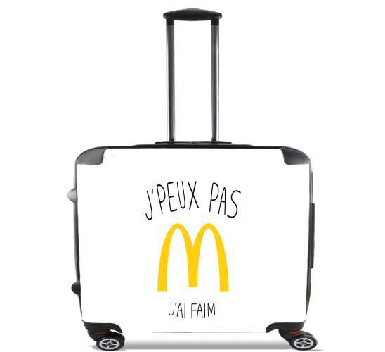  Je peux pas jai faim McDonalds for Wheeled bag cabin luggage suitcase trolley 17" laptop