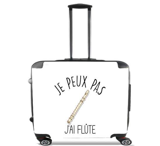  Je peux pas jai flute for Wheeled bag cabin luggage suitcase trolley 17" laptop