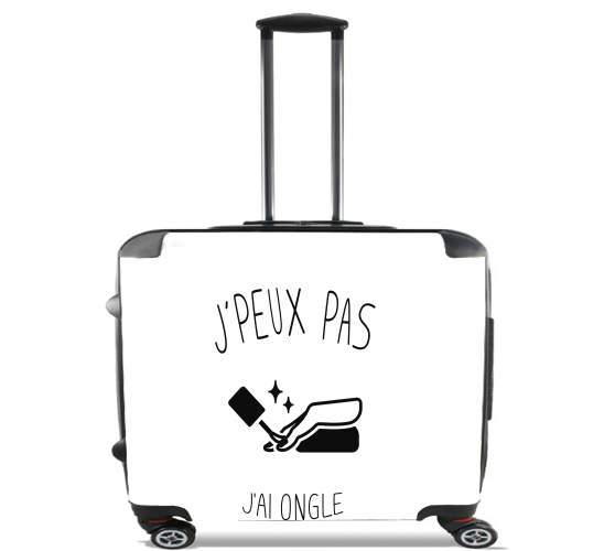  Je peux pas jai Ongle et vernis nail for Wheeled bag cabin luggage suitcase trolley 17" laptop