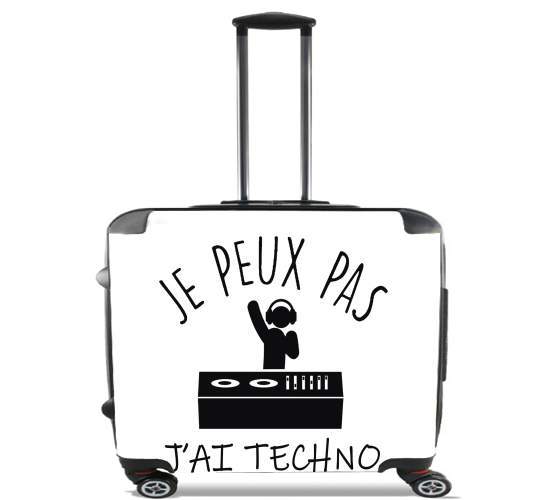  Je peux pas jai techno Festival for Wheeled bag cabin luggage suitcase trolley 17" laptop