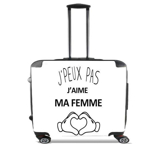  Je peux pas jaime ma femme for Wheeled bag cabin luggage suitcase trolley 17" laptop