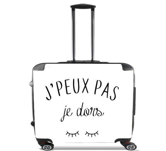 Je peux pas je dors for Wheeled bag cabin luggage suitcase trolley 17" laptop