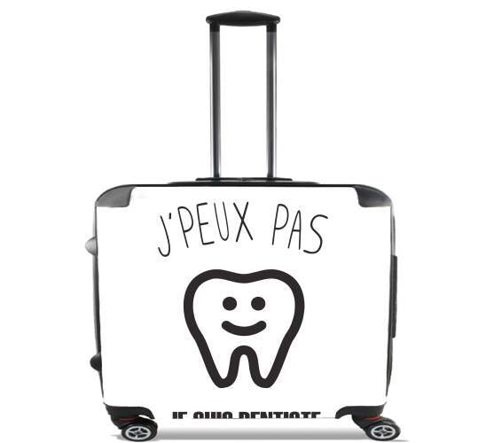  Je peux pas je suis dentiste for Wheeled bag cabin luggage suitcase trolley 17" laptop