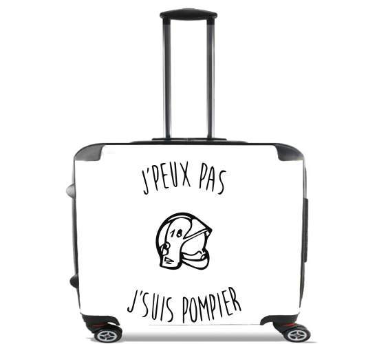Wheeled bag cabin luggage suitcase trolley 17" laptop for Je peux pas je suis pompier