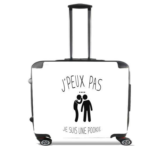  Je peux pas je suis une pookie for Wheeled bag cabin luggage suitcase trolley 17" laptop