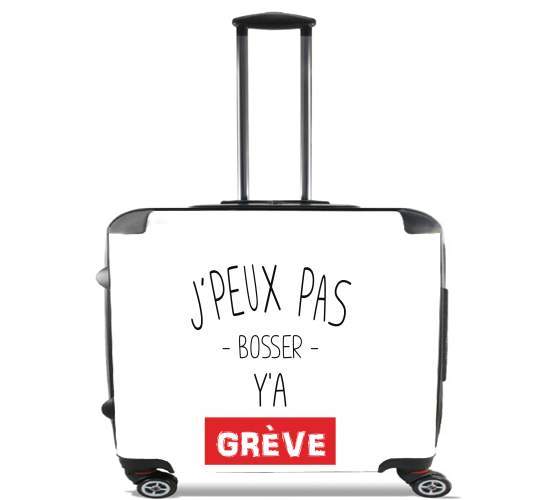  Je peux pas ya greve for Wheeled bag cabin luggage suitcase trolley 17" laptop