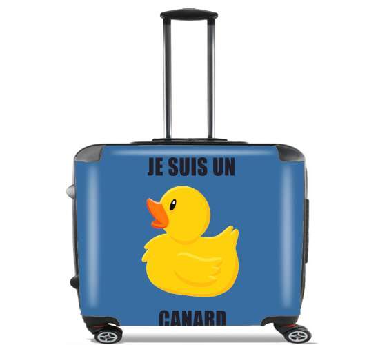  Je suis un canard for Wheeled bag cabin luggage suitcase trolley 17" laptop
