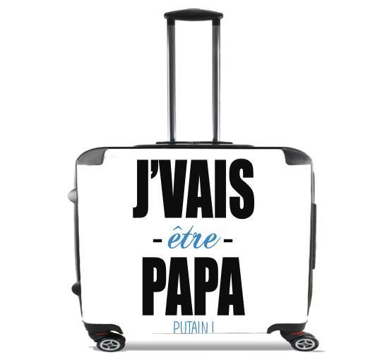  Je vais etre papa putain for Wheeled bag cabin luggage suitcase trolley 17" laptop