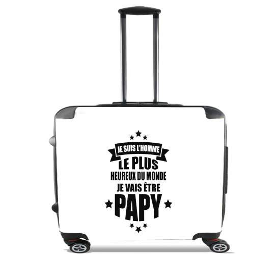  Je vais etre Papy for Wheeled bag cabin luggage suitcase trolley 17" laptop