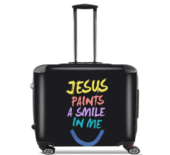  Jesus paints a smile in me Bible for Wheeled bag cabin luggage suitcase trolley 17" laptop