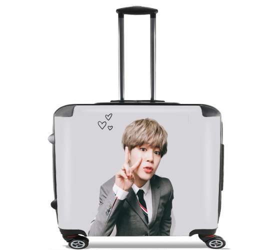  jimin bts for Wheeled bag cabin luggage suitcase trolley 17" laptop