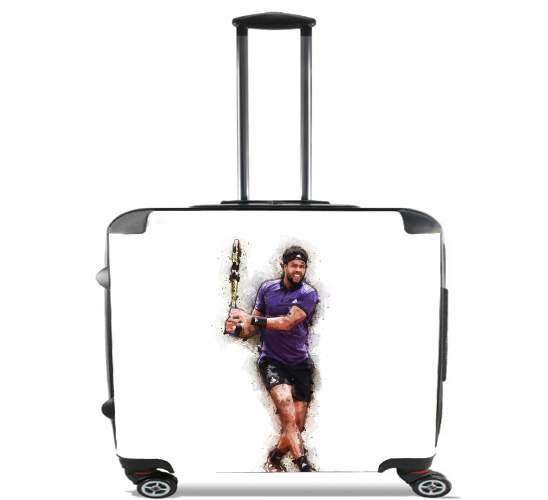  Jo Wilfried Tsonga My History for Wheeled bag cabin luggage suitcase trolley 17" laptop