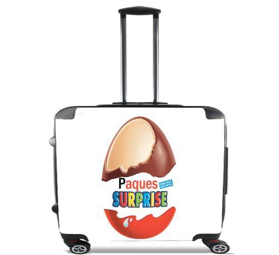 Wheeled bag cabin luggage suitcase trolley 17" laptop for Joyeuses Paques Inspired by Kinder Surprise
